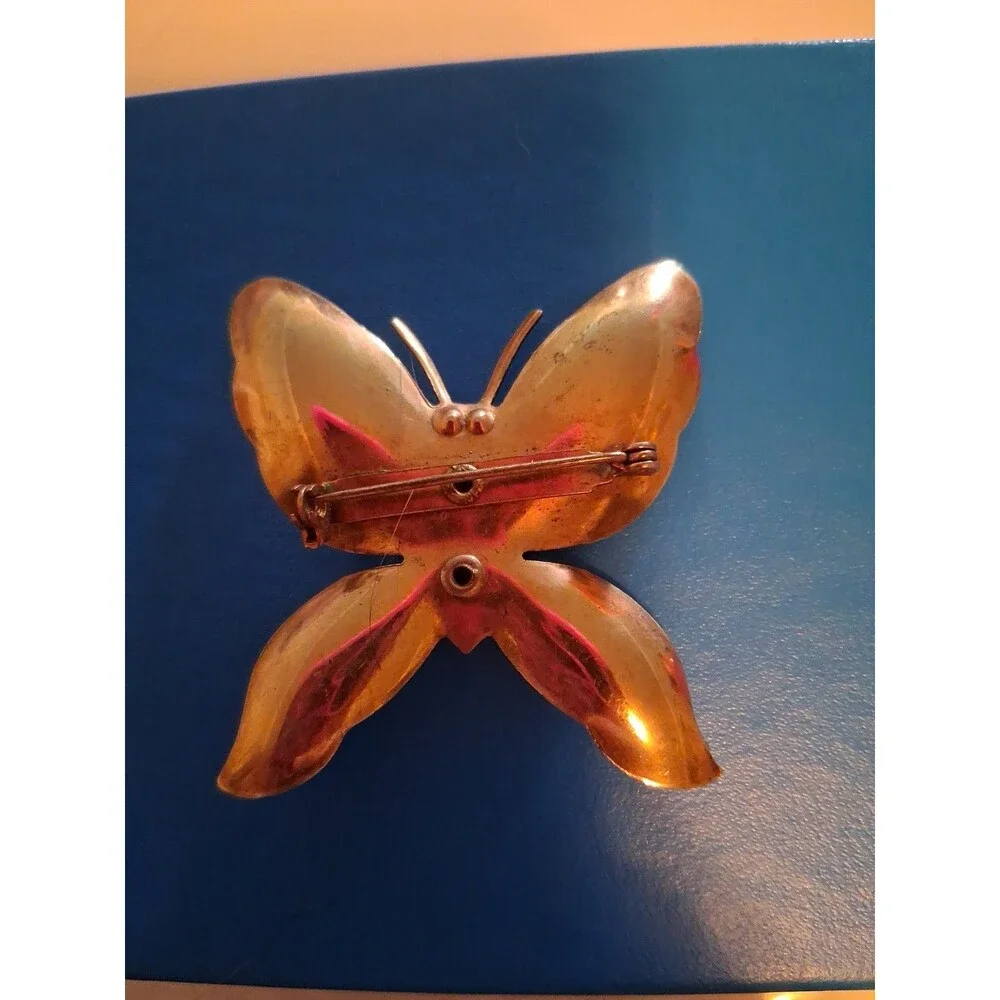 VINTAGE LARGE  BUTTERFLY BROOCH PIN